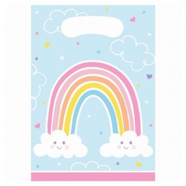 8 Sacchetti Happy Rainbow 16 x 23 cm