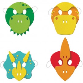 4 Maschere Dinosauri di Gomma Online