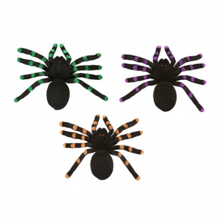 Araña Flocada con Glitter 24 cm