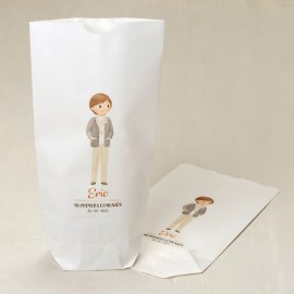Sacchetto di carta Bambino Comunione e foulard 12 x 21 x 5 cm