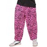 Pantaloni anni 80 zebrati rosa