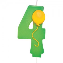 Candelina Numero 4 con Palloncino Store