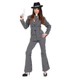 Costume da Gangster Grigio Donna