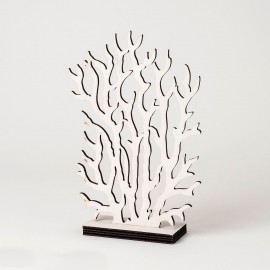 Figura di corallo in legno bianco 8 x 19 cm