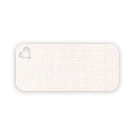 Biglietto Bianco con Buco a cuore 7 x 3,2 cm