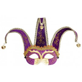 Maschera Veneziana di Giullare Glitter in vendita 