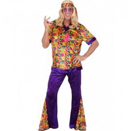 Costume Hippie con Fiori da Uomo Economico