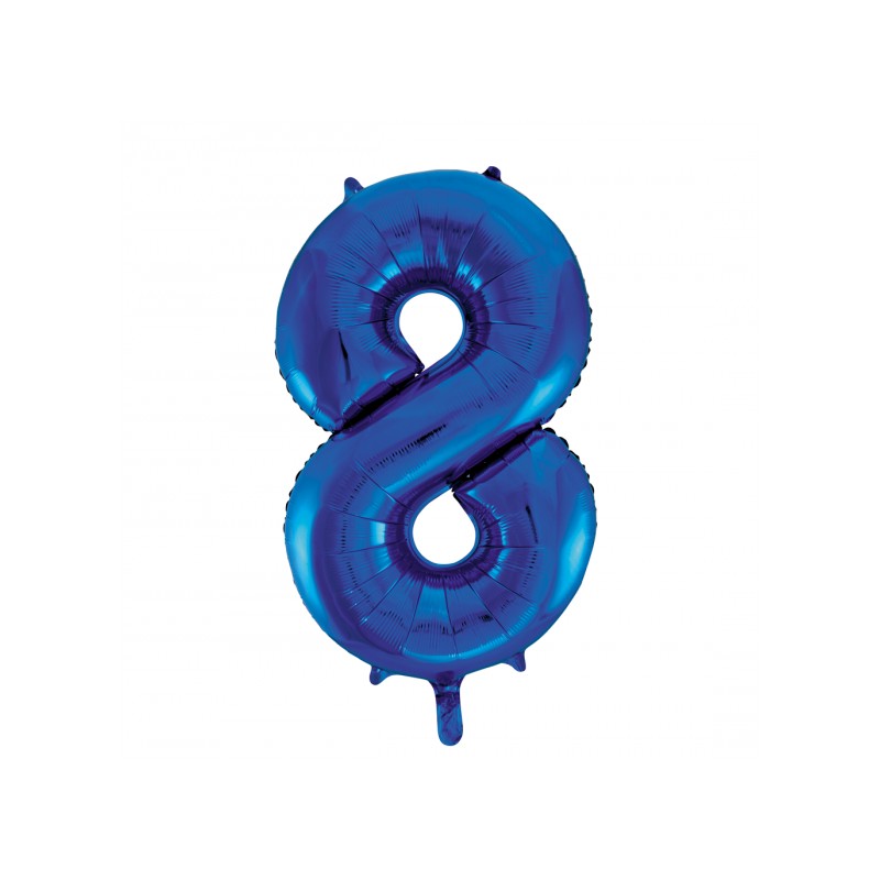 Unique Party Palloncino Gigante Numero 8 In Foil Dorato, 86 Cm, Per 8° Compleanno O Decorazioni Festa, Spedito Sgonfio