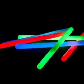 Set Di 3 Bacchette LED A Forma Di Cuore - Fibra Ottica 36 Cm, 7 Modalità Di Luce, Per Concerti E Feste (Blu)