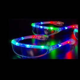 Occhiali luminosi a LED Aomeiqi lampeggianti con luci colorate Natale capodanno occhiali Steampunk ideali per feste di compleanno divertenti 