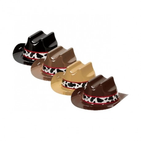 8 Mini Cappelli da Cowboy 12 cm x 5,5 cm Online