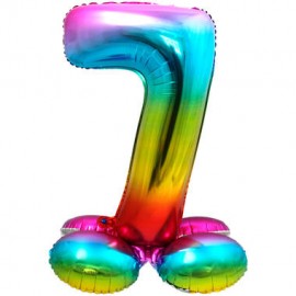 Compra Palloncino numero 7 di 72 cm con supporto 