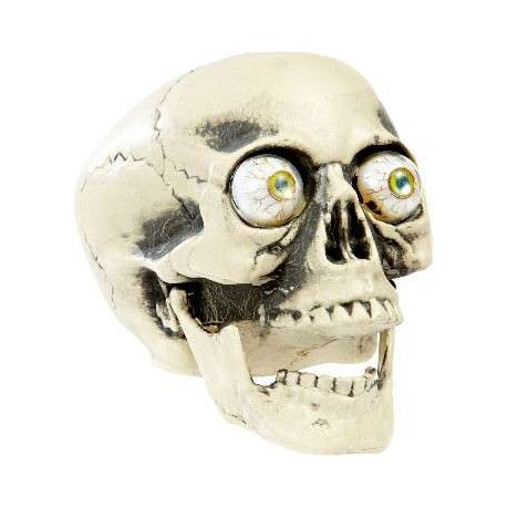 Calavera de Pvc Con Ojos Realistas 21 cm