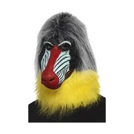 Maschera Babbuino con Capelli in Peluche