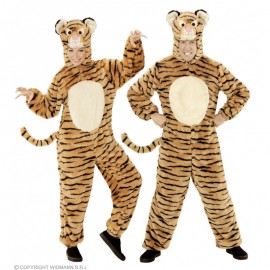 Costume da Tigre in Peluche Morbido per Adulto