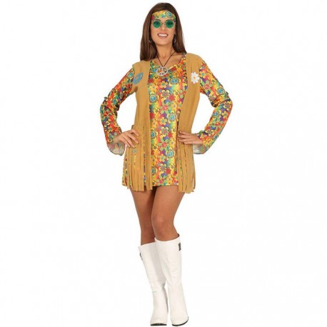 Costume Hippie con Fiori da Donna