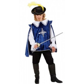 Costume da Moschettiere Blu da Bambino