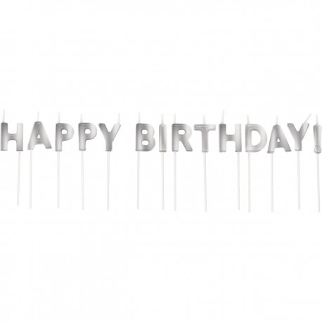 14 Candeline Happy Birthday Argento Online