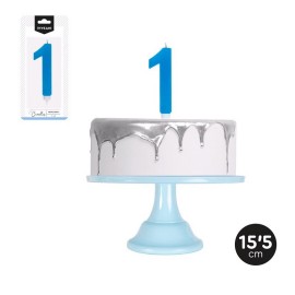 Candela Grande Numero 1 Metallizzata 15,5 cm Offerte