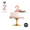 Candela Grande Numero 2 Metallizzata 15,5 cm Store