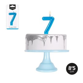 Candela Numero 7 Metallizzata 8,5 cm Store