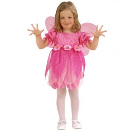 Costume da Fata dei Fiori Rosa per Bambina