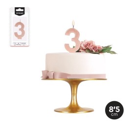 Candela Compleanno N 3 Metallizzata 8,5 cm