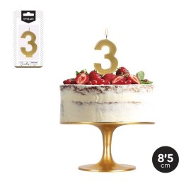 Candela Compleanno N 3 Metallizzata 8,5 cm Offerte