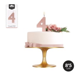 Candela Compleanno N 4 Metallizzata 8,5 cm