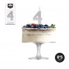 Candela Compleanno N 4 Metallizzata 8,5 cm Online