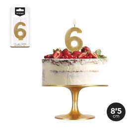 Candela Compleanno N 6 Metallizzata 8,5 cm Catalogo