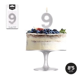 Candela Compleanno N 9 Metallizzata 8,5 cm Comprare