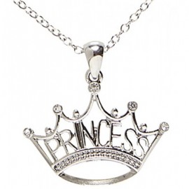 Collana con Corona e Scritta 'Princess'