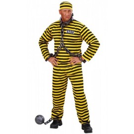 Costume da Carcerato Giallo per Uomo Economico