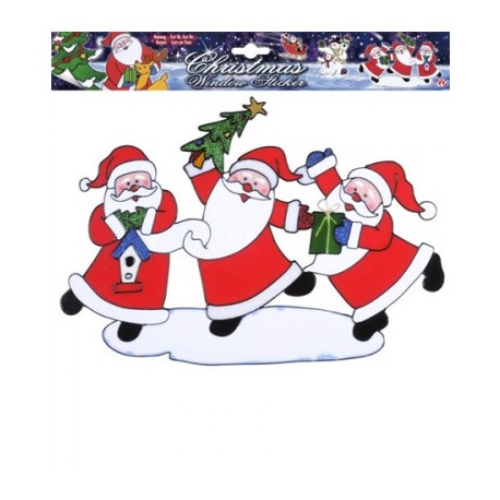 Adesivo con Trio Babbo Natale 40 cm Shop 