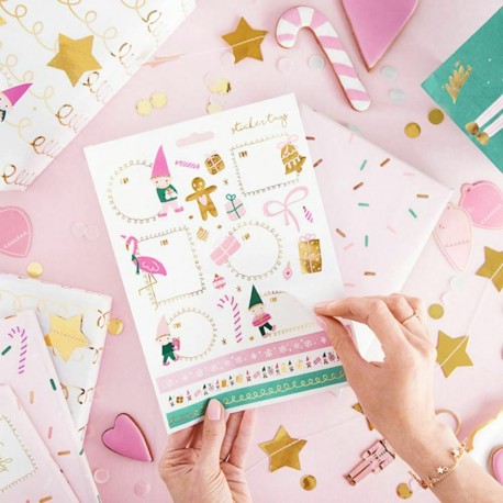 Adesivi Natalizi Rilievo Bringmann Folia | 10 Fogli Oro E Argento | Per Biglietti, Regali E Scrapbooking