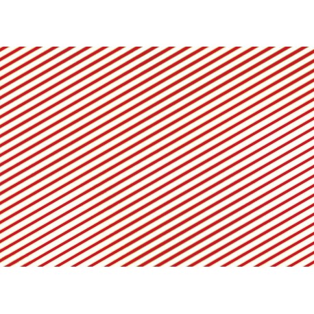 Carta da Regalo a Strisce Rosse 70 x 200 cm