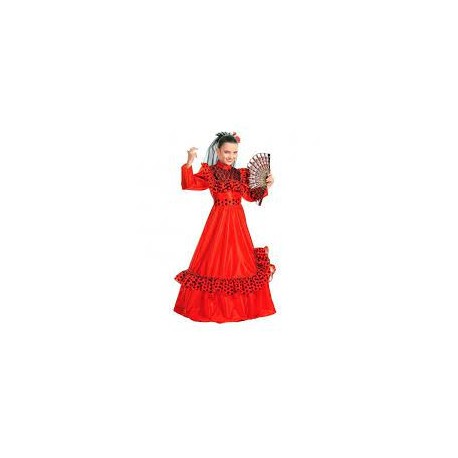 Costume da Flamenco a Pois Bambina Economico