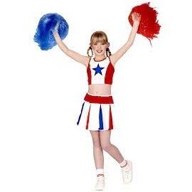 Costume da Cheerleader Blu e Rosso per Bambini Shop