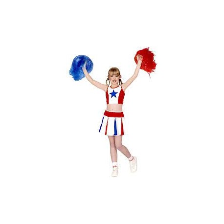 Costume da Cheerleader Blu e Rosso per Bambini Shop
