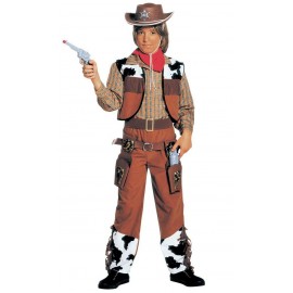 Costume da Cowboy per Bambino con Dettagli Bianco e Nero Shop
