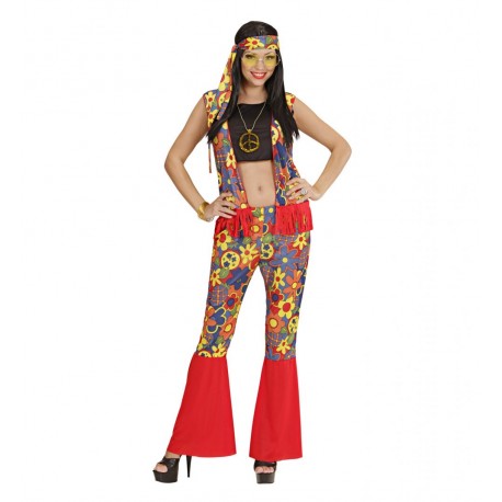 Costume da Donna Hippie Multicolore
