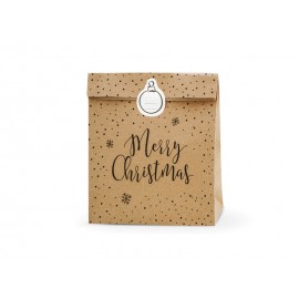 3 Sacchetti Carta con Scritta Merry Christmas 25 x 11 x 27 cm Online