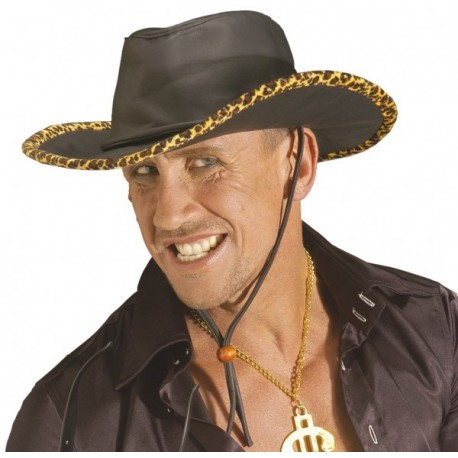 Cappello da Cowboy con Bordo Leopardato