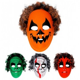 Maschera di Halloween in Plastica con Capelli