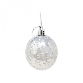 Scatola 6 Palle Natale in Argento 6 cm Scatola 6 Palle Natale in Argento 6 cm