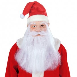 Maschera di Babbo Natale con Cappello, Parrucca e Barba