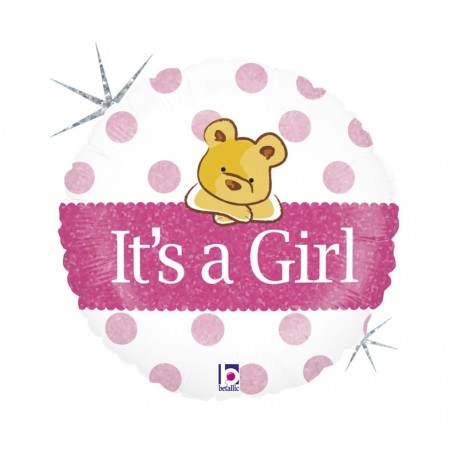 Palloncino It's a Girl con Orso 46 cm Shop