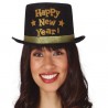 Cappello a Cilindro Happy New Year Nero Prezzo