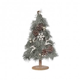 Albero di Legno Decorato 24 cm